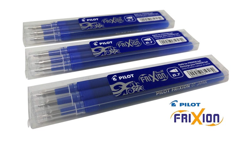 بايلوت إعادة تعبئة أقلام بايلوت فريكسيون القابلة للمسح، 9 حزمة إعادة تعبئة حبر جل أزرق اللون نقطة دقيقة 07 (أزرق) - Image 3